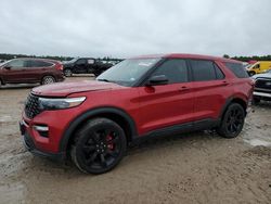 Salvage cars for sale at Houston, TX auction: 2021 Ford Explorer ST