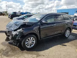 Salvage cars for sale at Woodhaven, MI auction: 2016 KIA Sorento LX