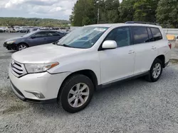 Salvage cars for sale at Concord, NC auction: 2013 Toyota Highlander Base