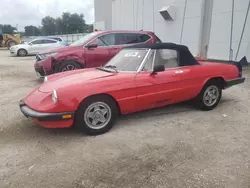 Salvage cars for sale at Apopka, FL auction: 1983 Alfa Romeo Veloce 2000 Spider