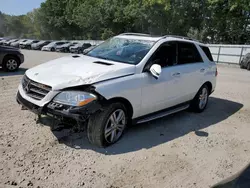 Salvage cars for sale at North Billerica, MA auction: 2015 Mercedes-Benz ML 350 4matic