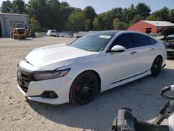 Salvage cars for sale at Mendon, MA auction: 2021 Honda Accord Touring