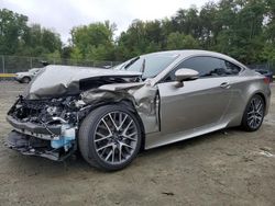 Salvage cars for sale at Waldorf, MD auction: 2018 Lexus RC 300