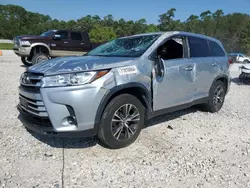 Toyota salvage cars for sale: 2019 Toyota Highlander LE