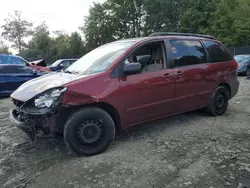 Salvage cars for sale at Waldorf, MD auction: 2008 Toyota Sienna CE