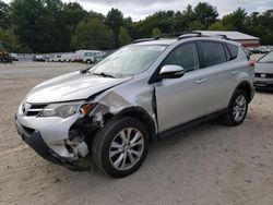 Salvage cars for sale at Mendon, MA auction: 2014 Toyota Rav4 Limited