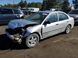 Salvage cars for sale at Denver, CO auction: 2004 Honda Civic DX VP