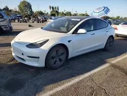 Salvage cars for sale at Van Nuys, CA auction: 2021 Tesla Model 3