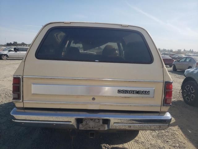 1986 Dodge Ramcharger AW-100