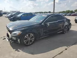 Salvage cars for sale at Grand Prairie, TX auction: 2017 Mercedes-Benz C300