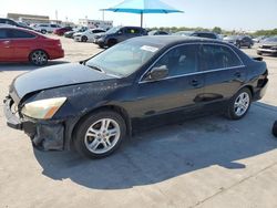 Salvage cars for sale at Grand Prairie, TX auction: 2007 Honda Accord EX