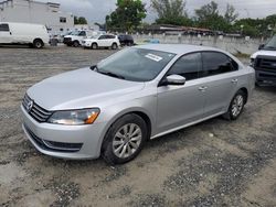 Salvage cars for sale at Opa Locka, FL auction: 2015 Volkswagen Passat S