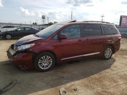 Salvage cars for sale at Chicago Heights, IL auction: 2012 Toyota Sienna XLE