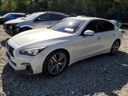 Salvage cars for sale at Waldorf, MD auction: 2019 Infiniti Q50 Luxe