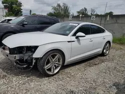 Salvage cars for sale at Opa Locka, FL auction: 2019 Audi A5 Premium Plus S-Line