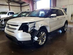 Salvage cars for sale at Lansing, MI auction: 2014 Ford Explorer Limited