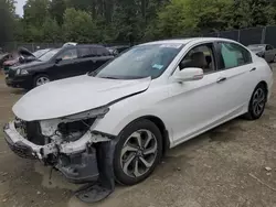 Salvage cars for sale at Waldorf, MD auction: 2016 Honda Accord EX