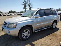 Salvage cars for sale at San Martin, CA auction: 2007 Toyota Highlander Hybrid