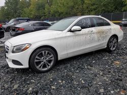 Salvage cars for sale at Waldorf, MD auction: 2016 Mercedes-Benz C 300 4matic