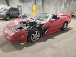 Salvage cars for sale at Chalfont, PA auction: 1990 Chevrolet Corvette