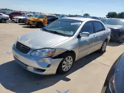 Salvage cars for sale at Wilmer, TX auction: 2004 Toyota Corolla CE