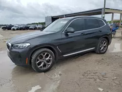 Salvage cars for sale at West Palm Beach, FL auction: 2022 BMW X3 SDRIVE30I