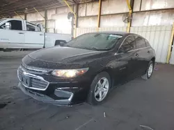 Chevrolet salvage cars for sale: 2016 Chevrolet Malibu LS