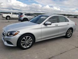 Salvage cars for sale at Grand Prairie, TX auction: 2016 Mercedes-Benz C300