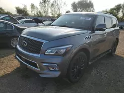 Salvage cars for sale at Elgin, IL auction: 2015 Infiniti QX80