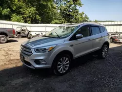 Salvage cars for sale at Center Rutland, VT auction: 2018 Ford Escape Titanium