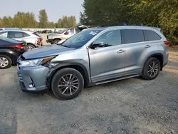 Salvage cars for sale at Arlington, WA auction: 2017 Toyota Highlander SE