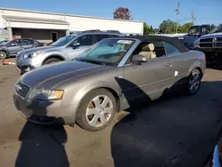 Salvage cars for sale at New Britain, CT auction: 2005 Audi A4 Quattro Cabriolet