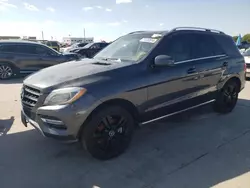 Salvage cars for sale at Grand Prairie, TX auction: 2014 Mercedes-Benz ML 350 Bluetec