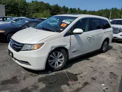 Salvage cars for sale at Exeter, RI auction: 2016 Honda Odyssey EXL