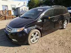 Salvage cars for sale at Lyman, ME auction: 2011 Honda Odyssey Touring