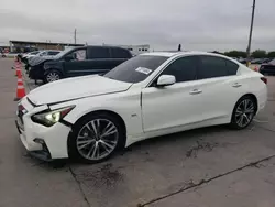 Salvage cars for sale at Grand Prairie, TX auction: 2018 Infiniti Q50 Luxe