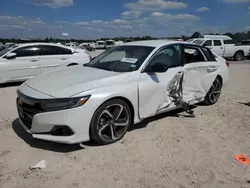 Salvage cars for sale at Houston, TX auction: 2022 Honda Accord Sport SE