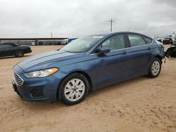 Salvage cars for sale at Andrews, TX auction: 2019 Ford Fusion S