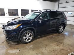 Salvage cars for sale at Blaine, MN auction: 2015 Toyota Highlander XLE