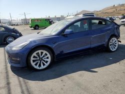 Salvage cars for sale at Colton, CA auction: 2022 Tesla Model 3