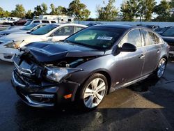 Chevrolet salvage cars for sale: 2015 Chevrolet Cruze LTZ