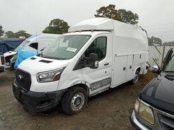 Salvage trucks for sale at Seaford, DE auction: 2023 Ford Transit T-350