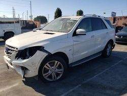 Mercedes-Benz m-Class salvage cars for sale: 2012 Mercedes-Benz ML 350 4matic