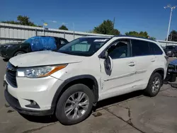 Toyota Highlander xle salvage cars for sale: 2014 Toyota Highlander XLE