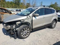 Salvage cars for sale at Leroy, NY auction: 2017 Ford Escape Titanium