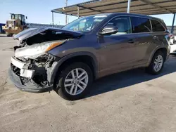 Salvage cars for sale from Copart Anthony, TX: 2015 Toyota Highlander LE