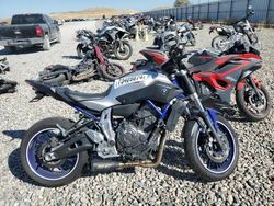 Salvage motorcycles for sale at Magna, UT auction: 2016 Yamaha FZ07 C