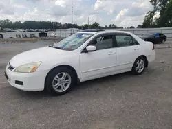 Salvage cars for sale at Dunn, NC auction: 2006 Honda Accord EX