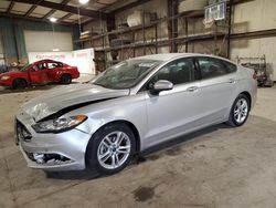 Salvage cars for sale at Eldridge, IA auction: 2018 Ford Fusion SE