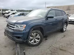 Salvage cars for sale at Fredericksburg, VA auction: 2018 Volkswagen Atlas SE